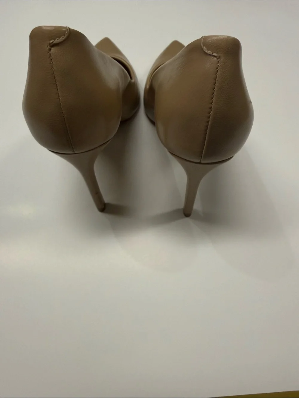 SCHUTZ Nude Pointed Toe Leather Pumps 8.5